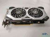 a close up of a video card with two fans on it