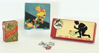 Ensemble de 4 jeux de société, usures d'usage, en l'état : - Photo 1