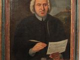 portrait d'un homme tenant une feuille de papier dans la main droite