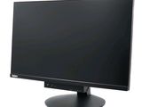 the computer monitor has a black screen on top of it