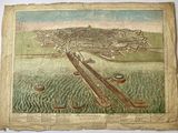 an old map of a city on a piece of paper