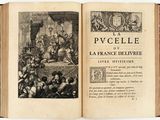 an open book with a picture of a group of people sitting on a stage
