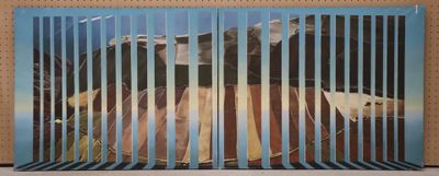 LE CORRE Paysage 1978 Diptyque de deux huiles sur toile.