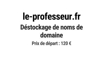 Nom de domaine le-professeur.fr.