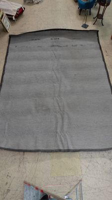 très grand tapis mécanique, 400x300cm, traces