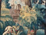 an image of a tapestry hanging on a wall in a room