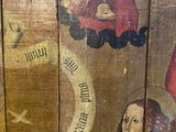 an image of a painting of jesus and other religious figures on a wooden panel