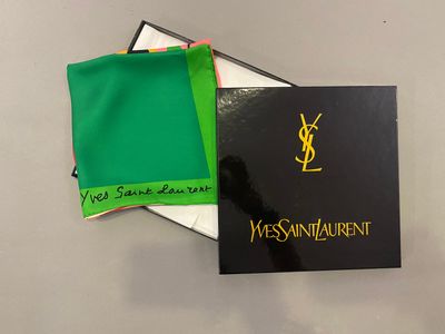 yves saint laurent silk pocket square