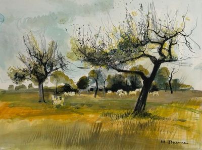 Michel JOUENNE (1933 - 2021) Le pâturage
