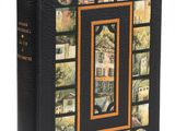 un vieux livre avec l'image d'une maison et celle d'un bâtiment