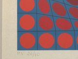 an image of a picture of a red and blue pattern on a blue background