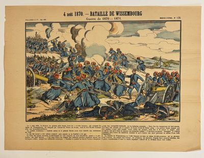 an old print of a military battle in the middle of the 20th century