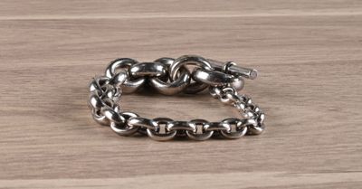 HERMES Bracelet Crescendo argent (925‰) Poinçon Minerve Sign… - Photo 1