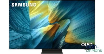 Le téléviseur QLED de Samsung est présenté avec un écran incurvé.