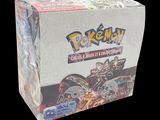 pokemon trading card game box with a black and white background