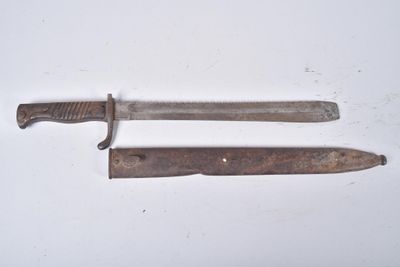 two old knives that are laying on a white surface
