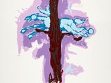 an image of a painting of a cross on a white background