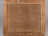 an old wooden picture frame with a picture on it
