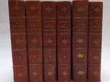 un lot de cinq livres anciens ornés de lettrages dorés