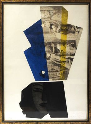 une image représentant un collage du visage d'un homme et de la tête d'une femme