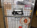 a cart that has a lot of items inside of it