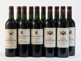 six bouteilles de vin rouge alignées sur une surface blanche