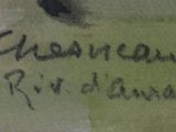 an image of a close up of a painting with writing on it
