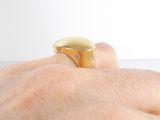 a close up of a person ' s hand with a ring on it