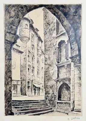 an image of a black and white drawing of a building