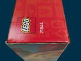 a red box that has a lego logo on it