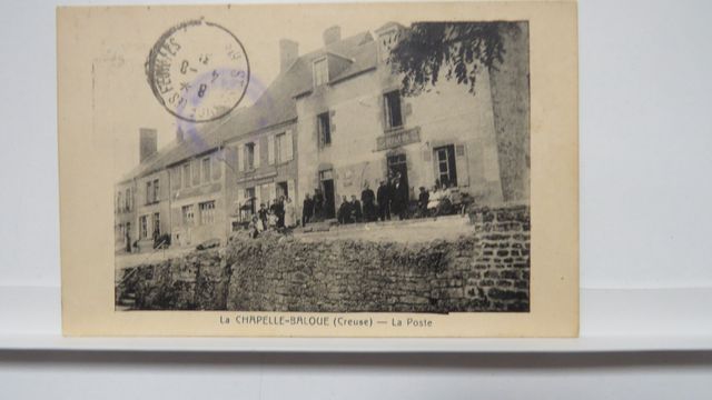 La Chapelle-Baloue : La Poste. Cachet filigrane, sinon, TBE. Cart...