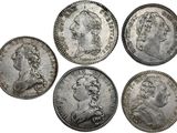 four silver coins of the reign of the reign of the reign of the reign of the reign of the reign of the reign of the reign of the reign of the