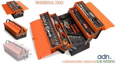 une image représentant une boîte à outils contenant de nombreux outils différents