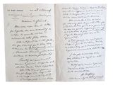 une vieille lettre manuscrite écrite à l'encre noire sur un morceau de papier