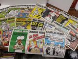 beaucoup de bandes dessinées sur la table