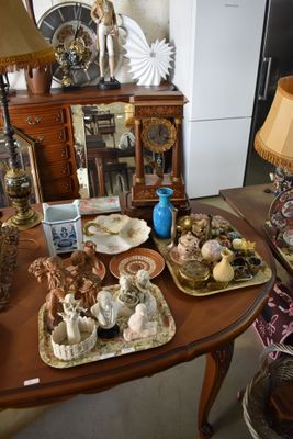 a table with a lot of different items on it