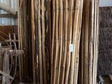 un tas de tiges de bambou posées par terre