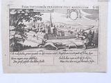an old black and white drawing of a man laying on the ground
