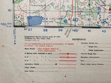 a map of the area on the wall of a building