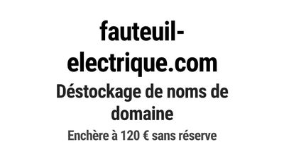 Nom de domaine fauteuil-electrique.