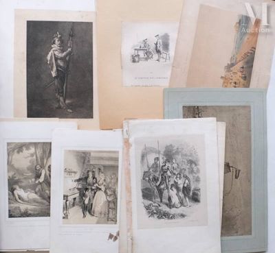 many pictures of people and animals on the pages of a book