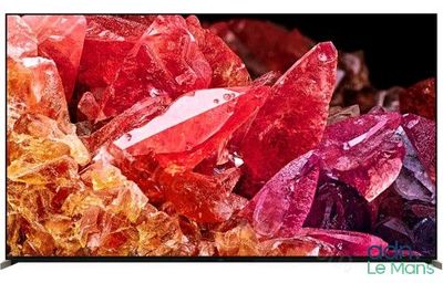 a close up of a television screen with a bunch of crystals on it