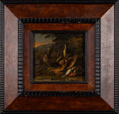 Adriaen DE GRYEFF (1657-1722) Chien gardant un trophée de ch…