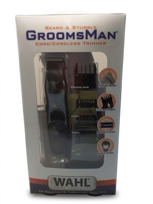 packaging of a groomsman grooming kit in a cardboard box