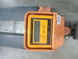 a forklift with a digital display on the back of it
