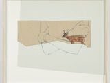 an image of a drawing of a deer and a person on a bed