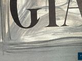 a picture of a glass block with the word g a on it