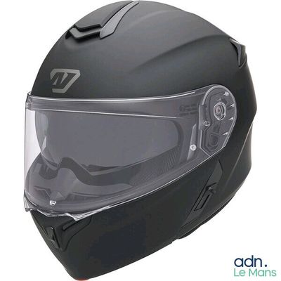 un casque noir muni d'une visière transparente