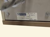 a close up of a metal object with a label on it