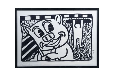 un dessin en noir et blanc représentant un chat devant un miroir